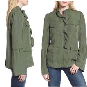 Hinge Seattle feminine utility jacket army green M